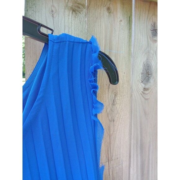 Torrid Sylvia Mollie Skater Mini Dress Chiffon Pleated Royal Blue 5X #15952641 - Picture 7 of 9